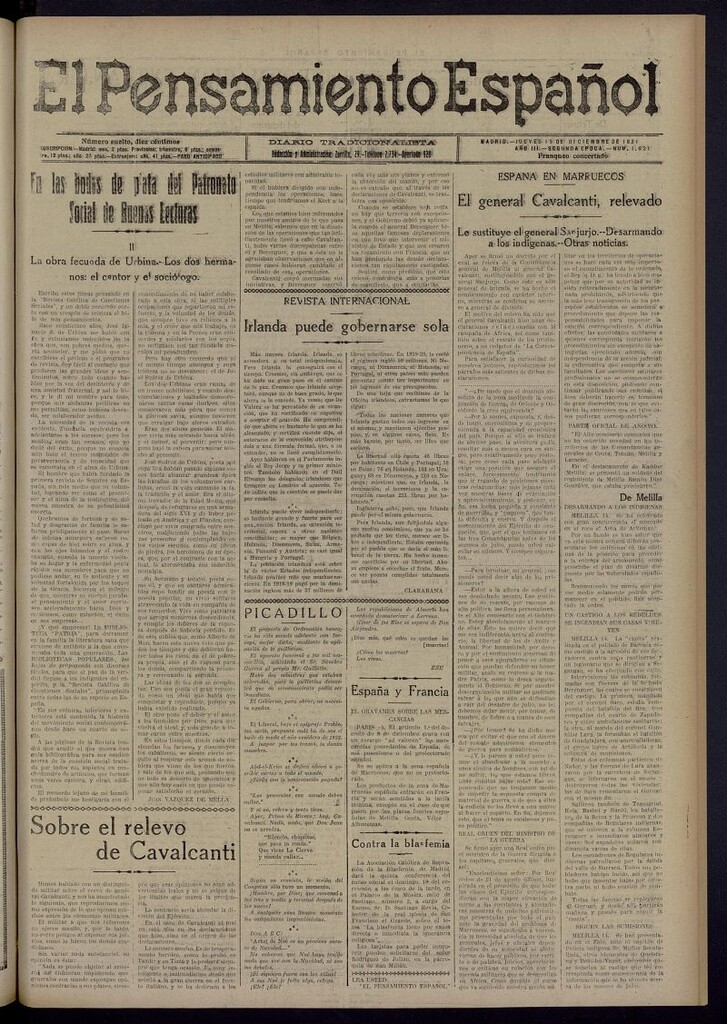 Miniatura de El Pensamiento Español del 15 de diciembre de 1921, nº 1621