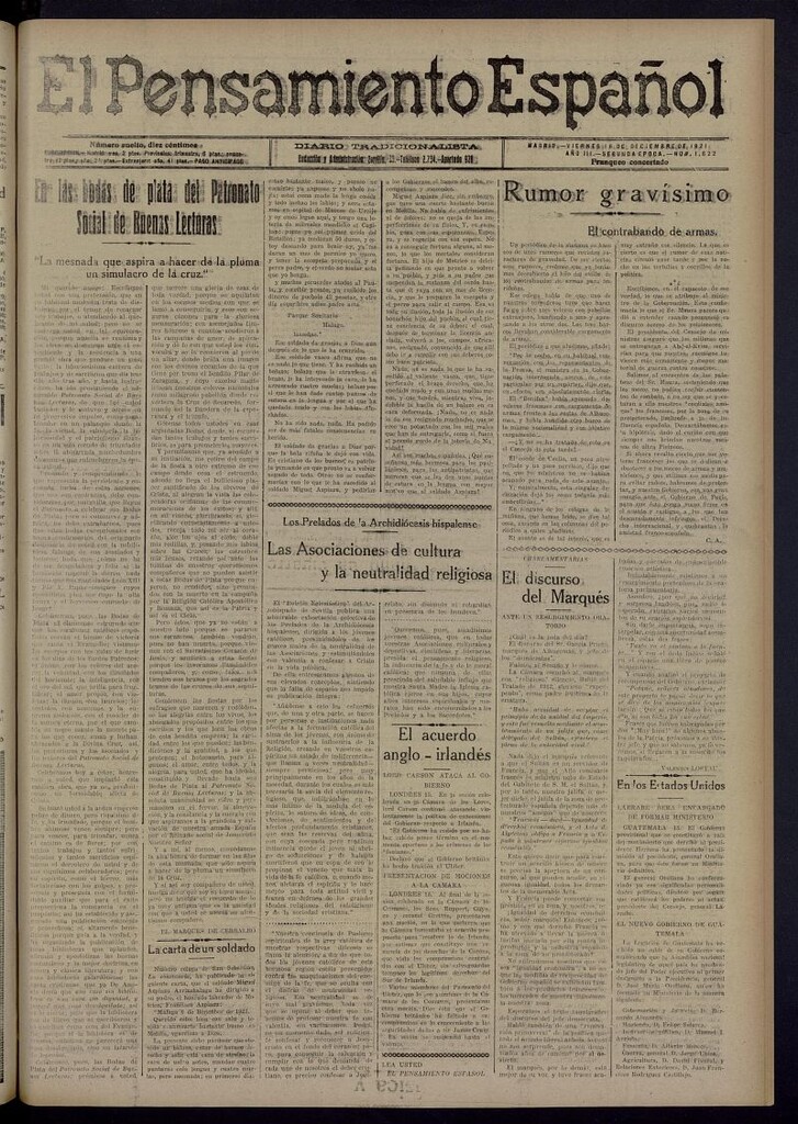 Miniatura de El Pensamiento Español del 16 de diciembre de 1921, nº 1622