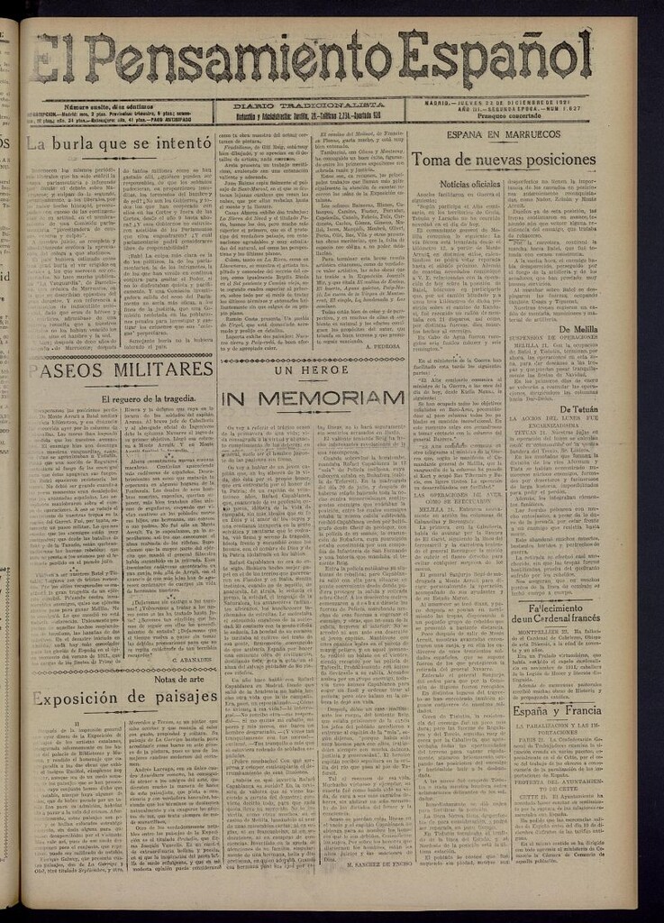 Miniatura de El Pensamiento Español del 22 de diciembre de 1921, nº 1627