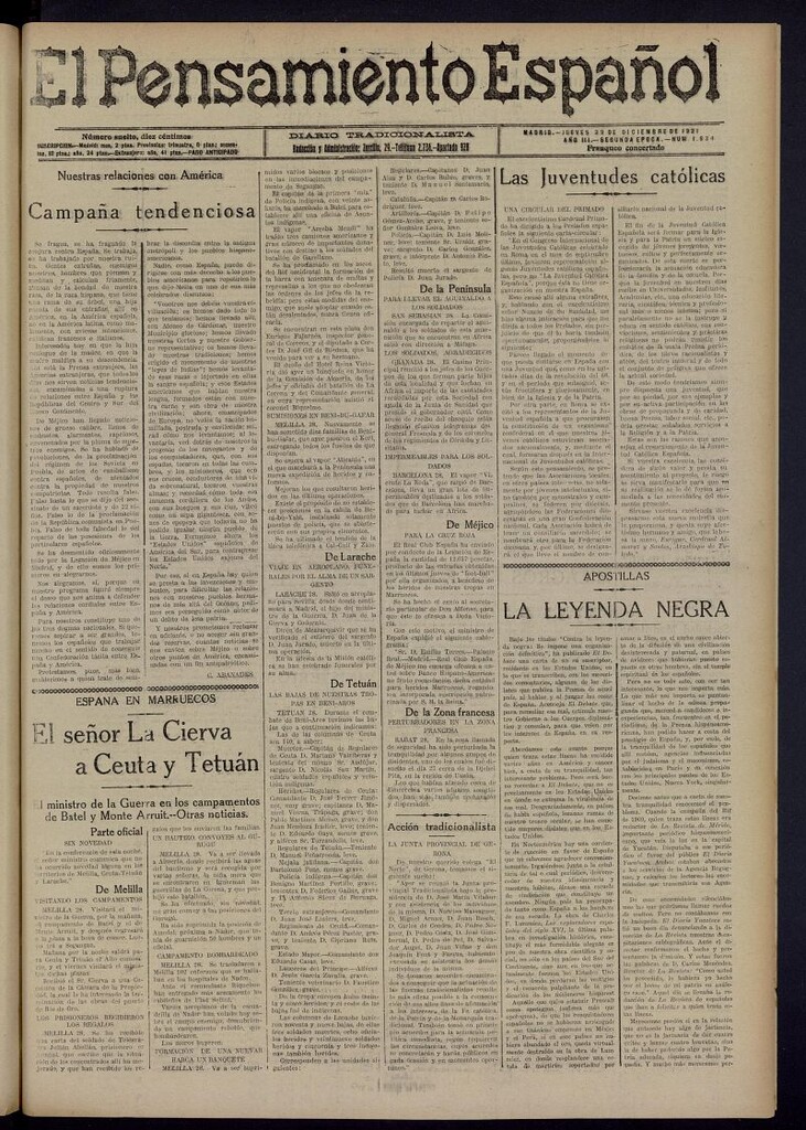 Miniatura de El Pensamiento Español del 29 de diciembre de 1921, nº 1634
