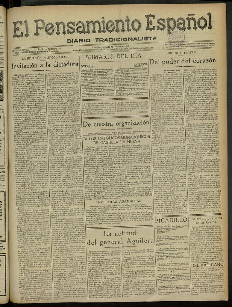 Miniatura de El Pensamiento Español del 13 de febrero de 1920, nº 138