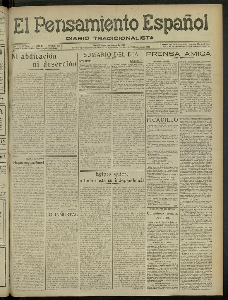 Miniatura de El Pensamiento Español del 1 de marzo de 1920, nº 152
