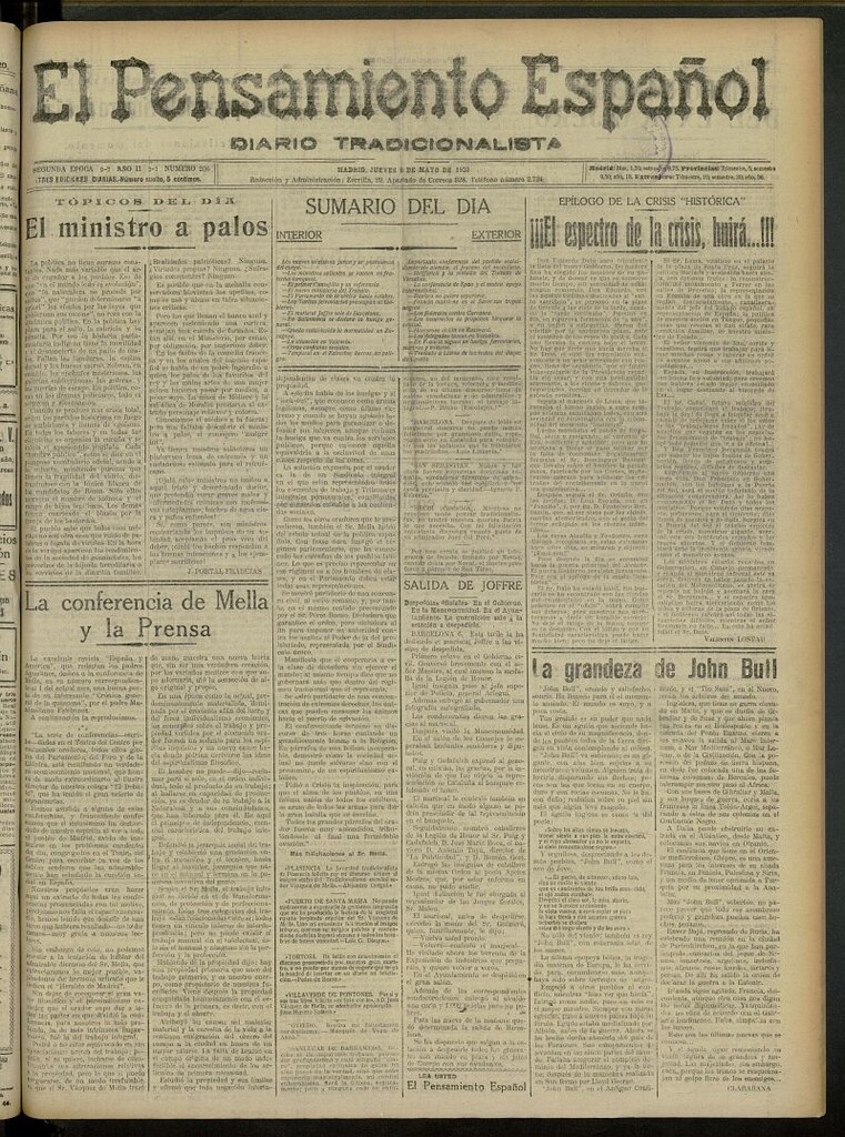Miniatura de El Pensamiento Español del 6 de mayo de 1920, nº 206
