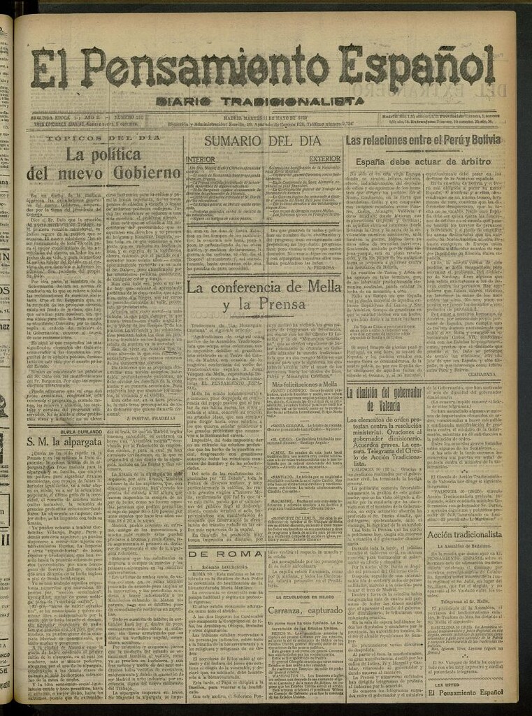 Miniatura de El Pensamiento Español del 11 de mayo de 1920, nº 210