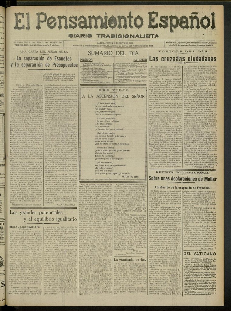 Miniatura de El Pensamiento Español del 13 de mayo de 1920, nº 212