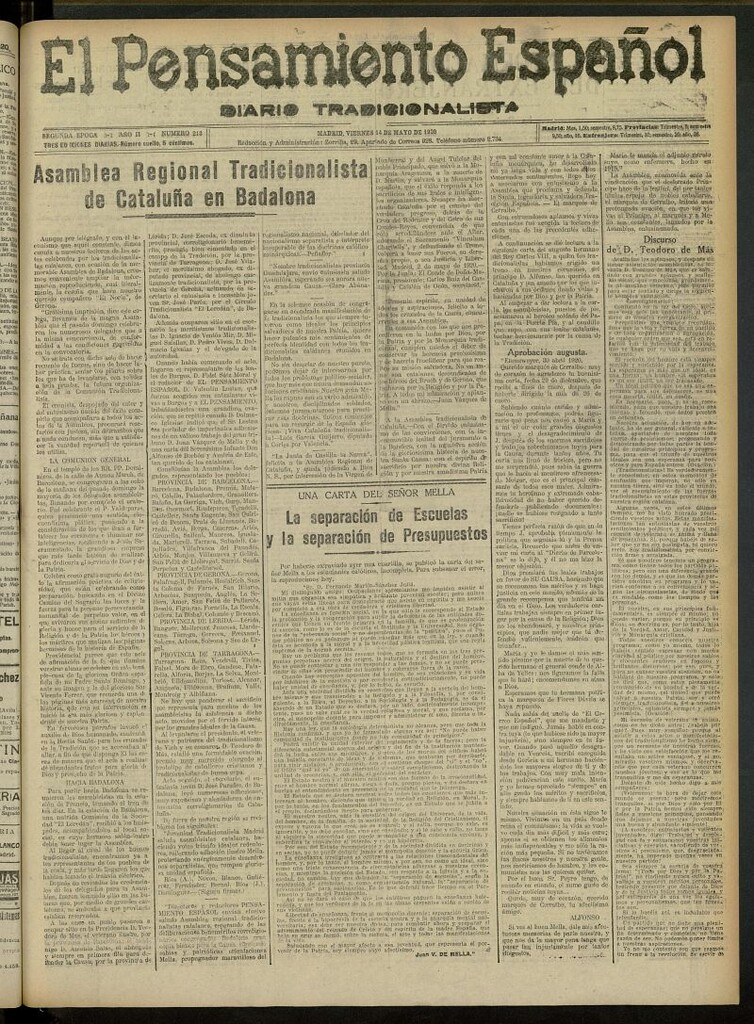 Miniatura de El Pensamiento Español del 14 de mayo de 1920, nº 213
