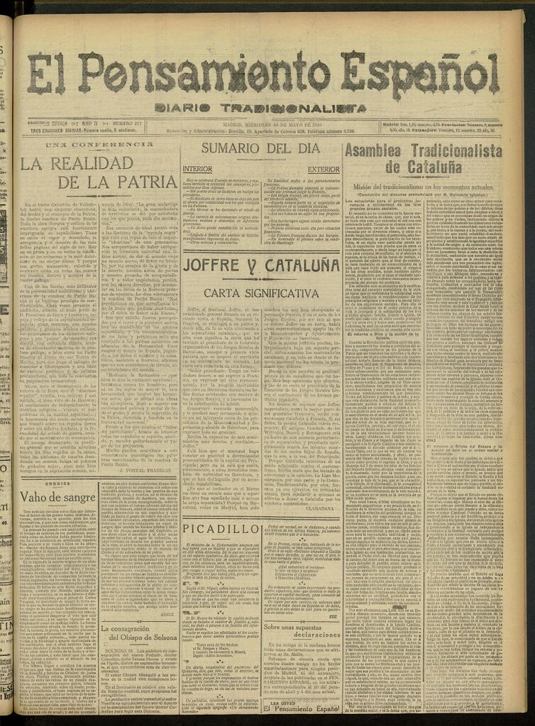 Miniatura de El Pensamiento Español del 19 de mayo de 1920, nº 217