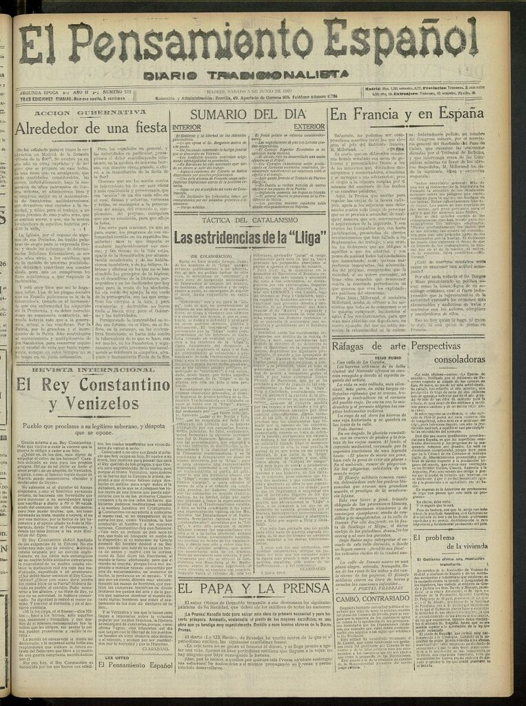 Miniatura de El Pensamiento Español del 5 de junio de 1920, nº 232