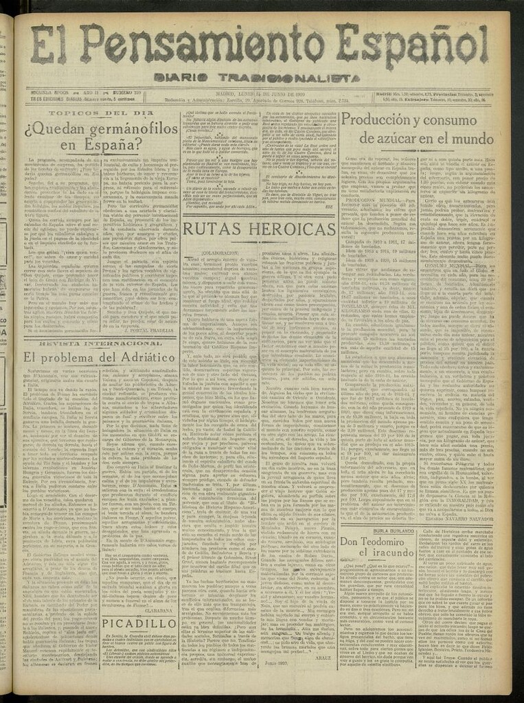 Miniatura de El Pensamiento Español del 14 de junio de 1920, nº 239