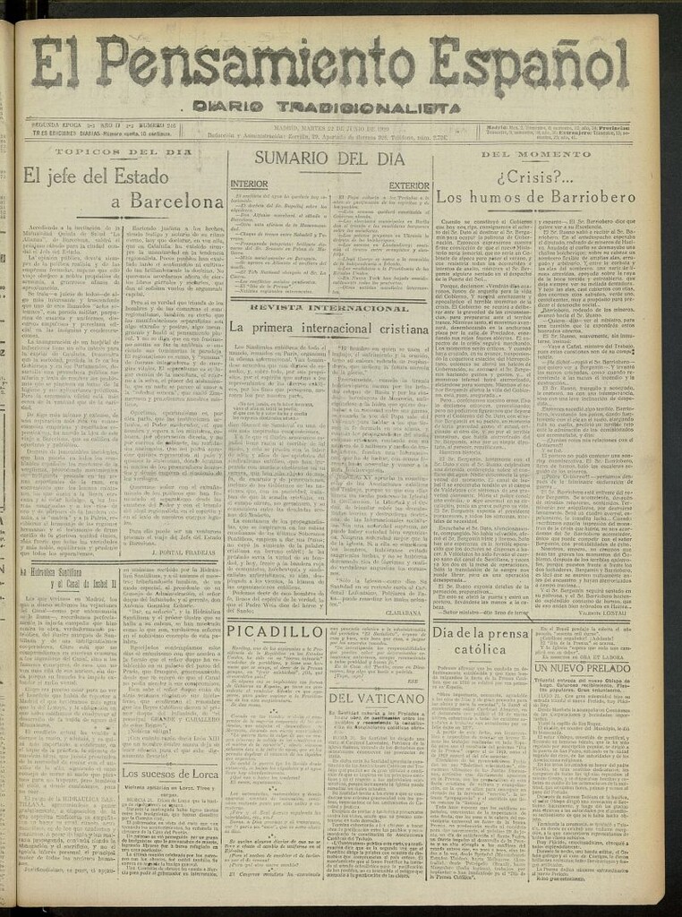 Miniatura de El Pensamiento Español del 22 de junio de 1920, nº 246