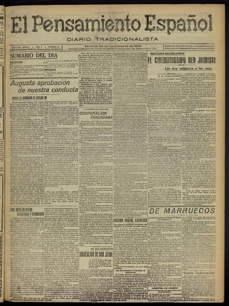 Miniatura de El Pensamiento Español del 20 de septiembre de 1919, nº 5