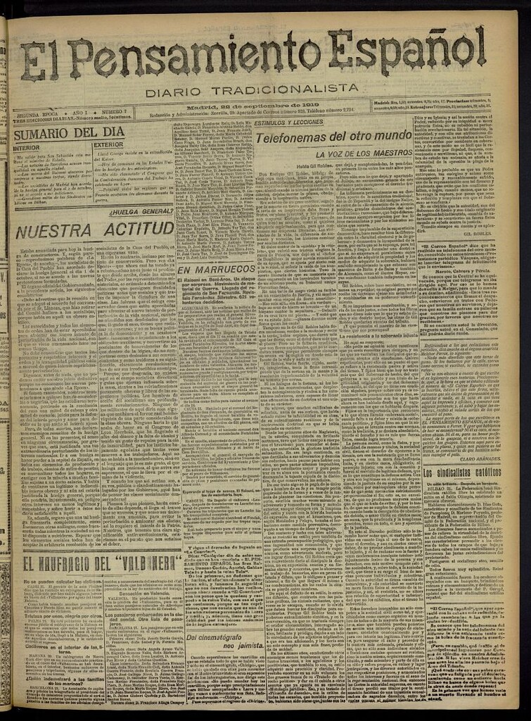 Miniatura de El Pensamiento Español del 22 de septiembre de 1919, nº 7