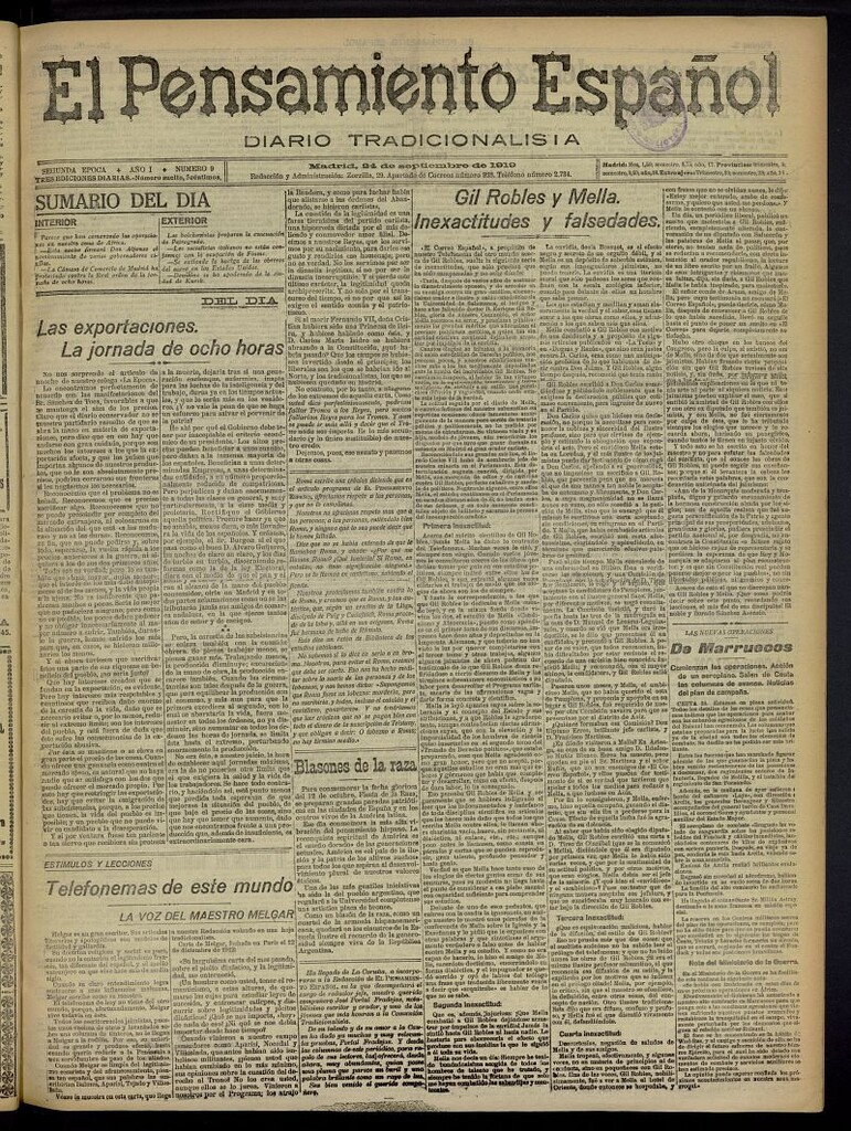 Miniatura de El Pensamiento Español del 24 de septiembre de 1919, nº 9