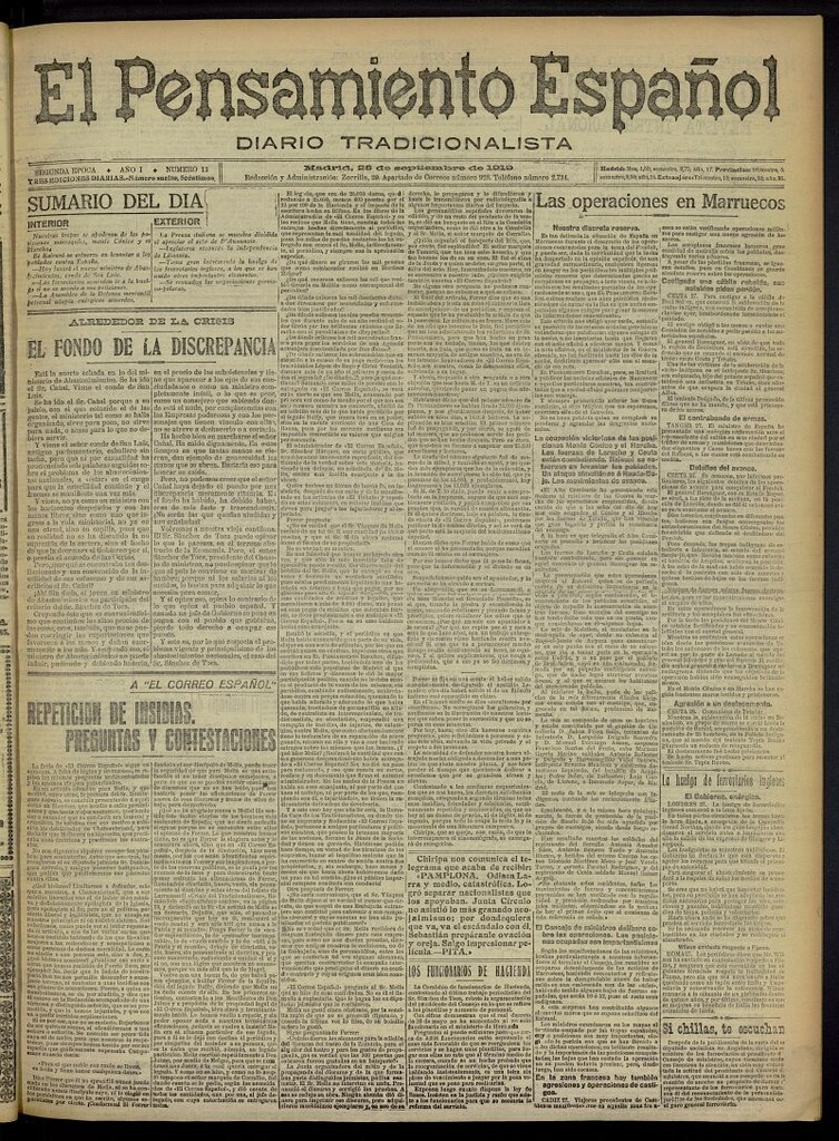 Miniatura de El Pensamiento Español del 28 de septiembre de 1919, nº 13