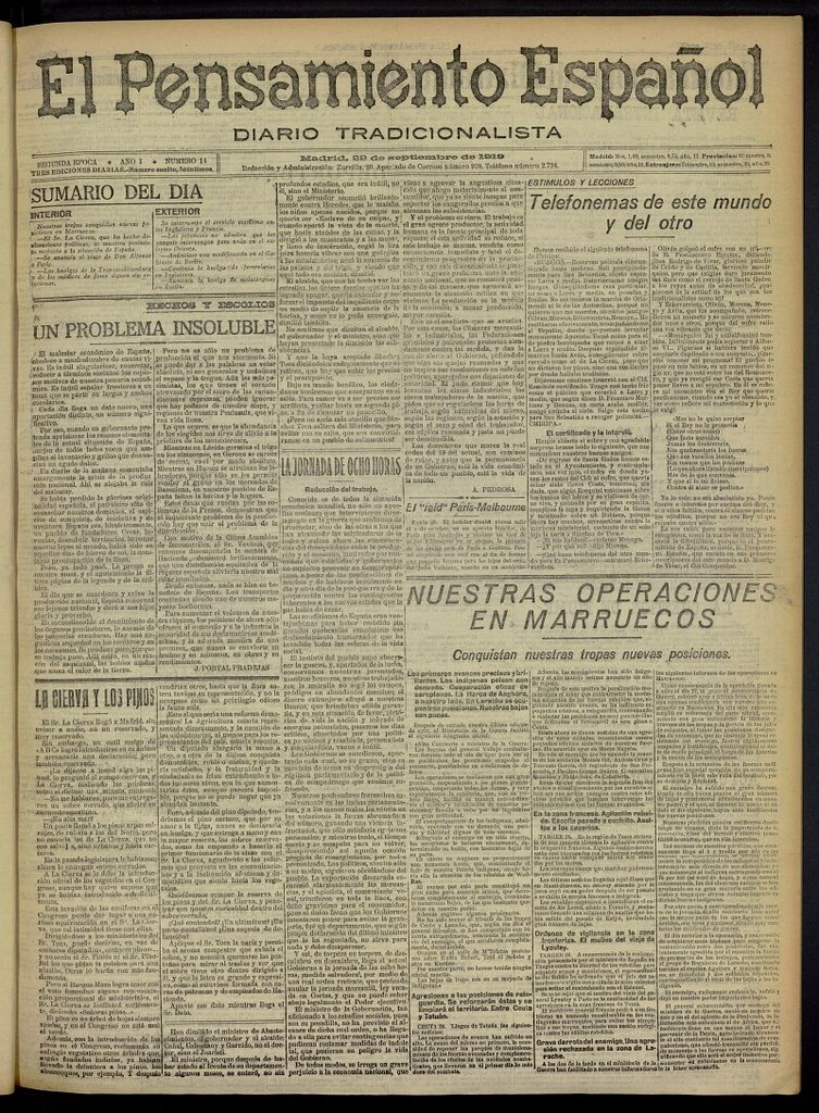 Miniatura de El Pensamiento Español del 29 de septiembre de 1919, nº 14