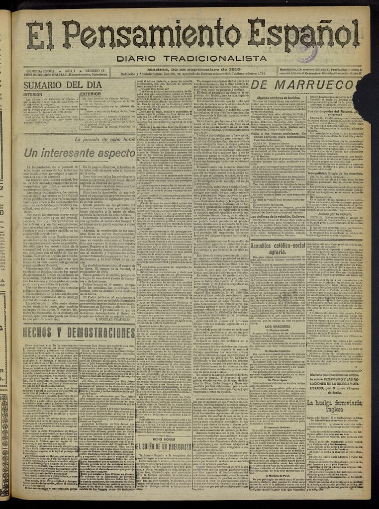Miniatura de El Pensamiento Español del 30 de septiembre de 1919, nº 15