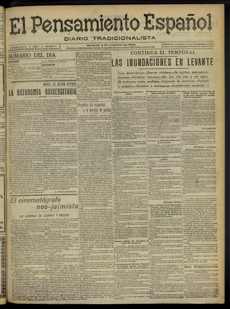 Miniatura de El Pensamiento Español del 2 de octubre de 1919, nº 17