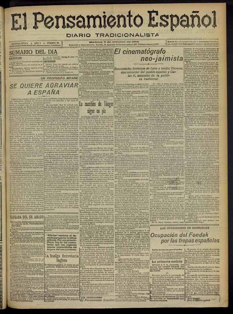 Miniatura de El Pensamiento Español del 5 de octubre de 1919, nº 20