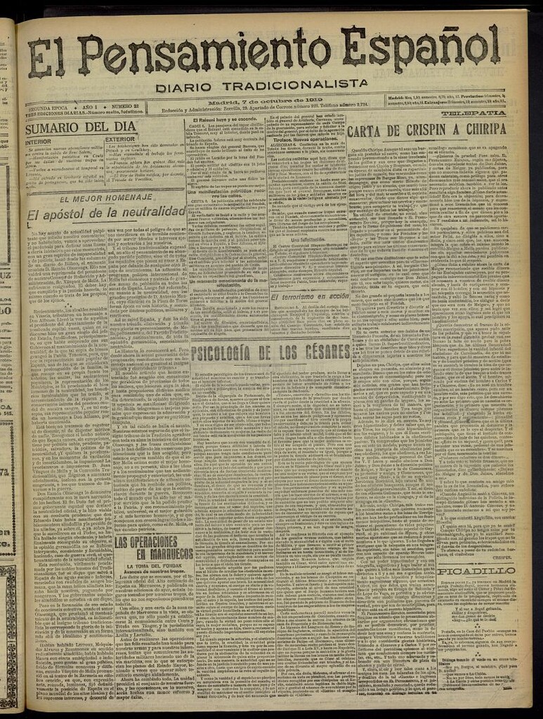 Miniatura de El Pensamiento Español del 7 de octubre de 1919, nº 22