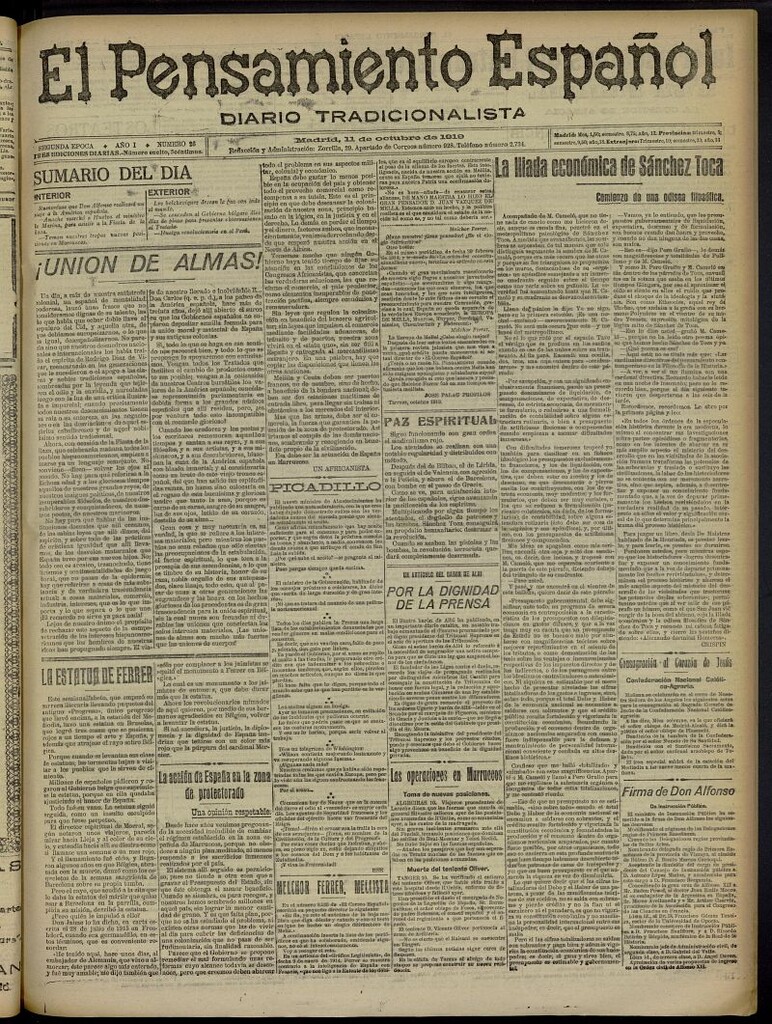 Miniatura de El Pensamiento Español del 11 de octubre de 1919, nº 26
