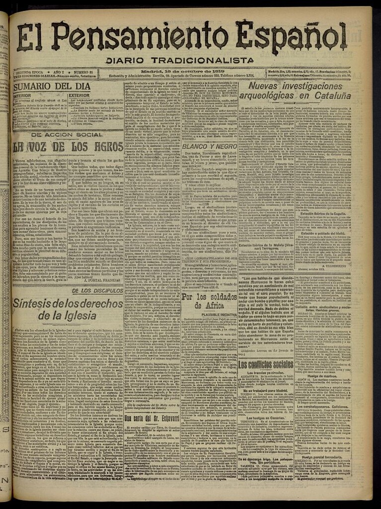 Miniatura de El Pensamiento Español del 16 de octubre de 1919, nº 31