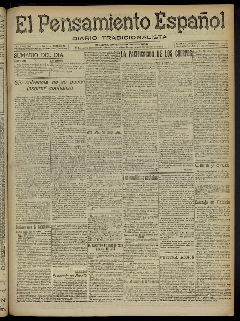 Miniatura de El Pensamiento Español del 17 de octubre de 1919, nº 32