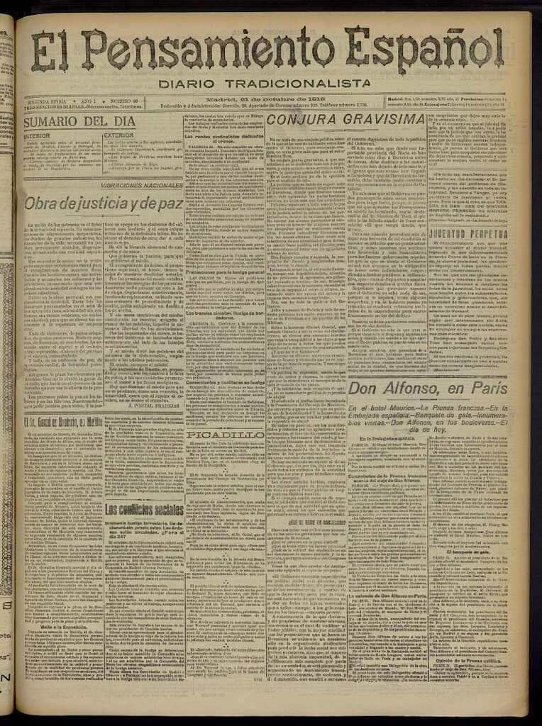 Miniatura de El Pensamiento Español del 21 de octubre de 1919, nº 36