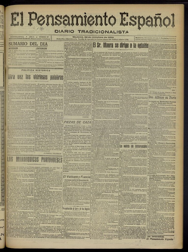 Miniatura de El Pensamiento Español del 22 de octubre de 1919, nº 37