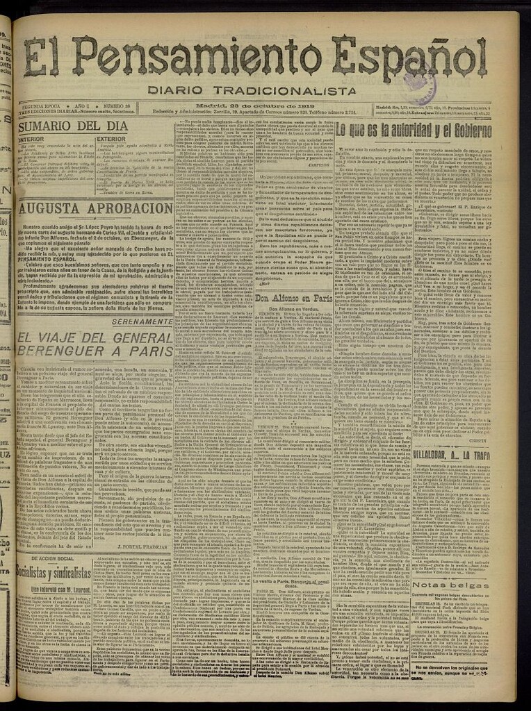 Miniatura de El Pensamiento Español del 23 de octubre de 1919, nº 38