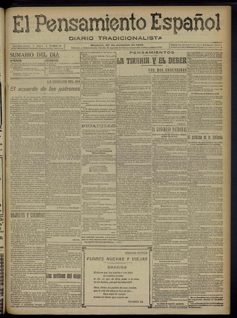 Miniatura de El Pensamiento Español del 27 de octubre de 1919, nº 42