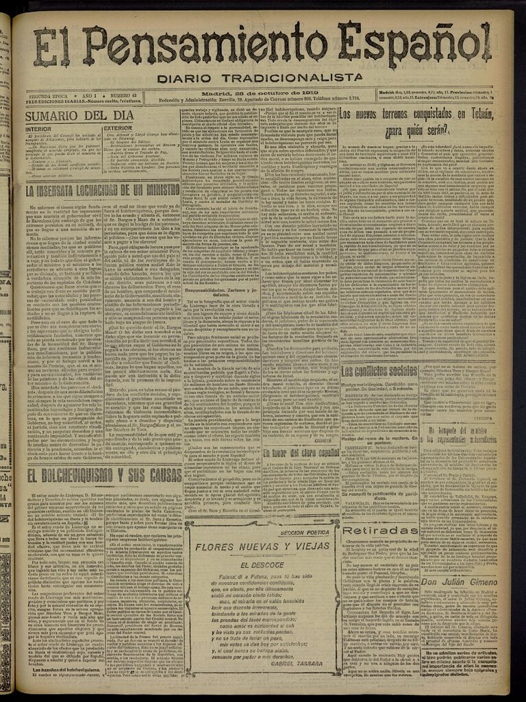 Miniatura de El Pensamiento Español del 28 de octubre de 1919, nº 43