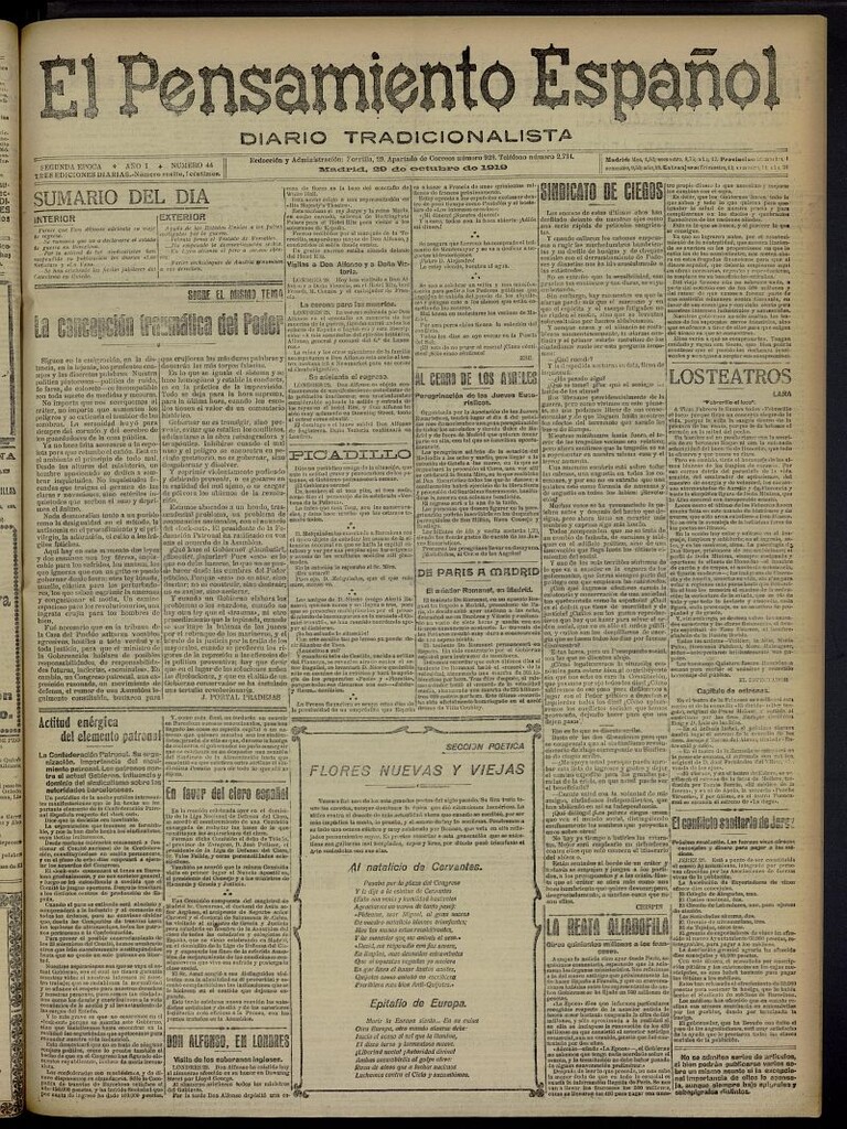Miniatura de El Pensamiento Español del 29 de octubre de 1919, nº 44