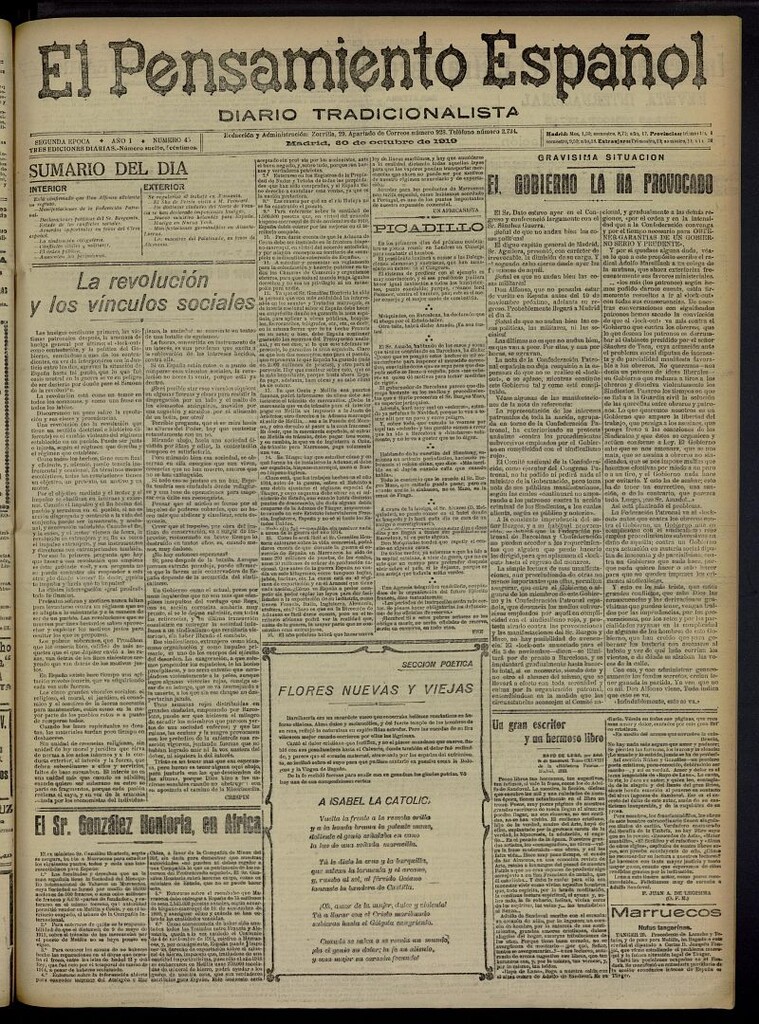Miniatura de El Pensamiento Español del 30 de octubre de 1919, nº 45