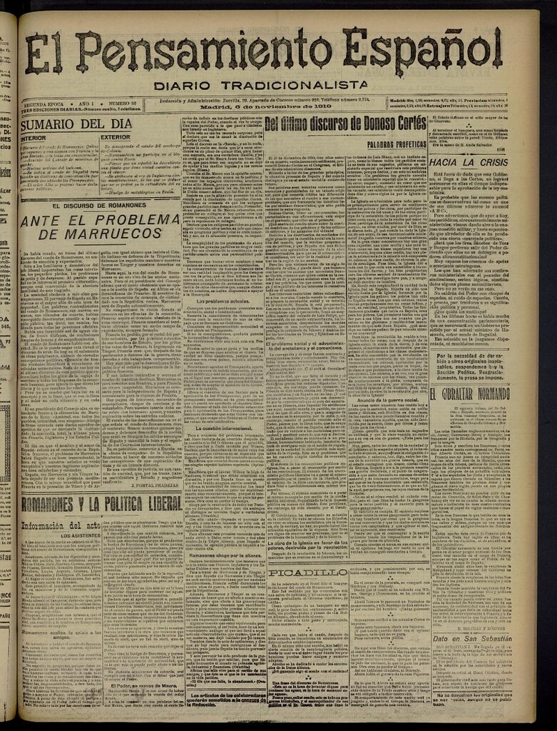 Miniatura de El Pensamiento Español del 6 de noviembre de 1919, nº 52