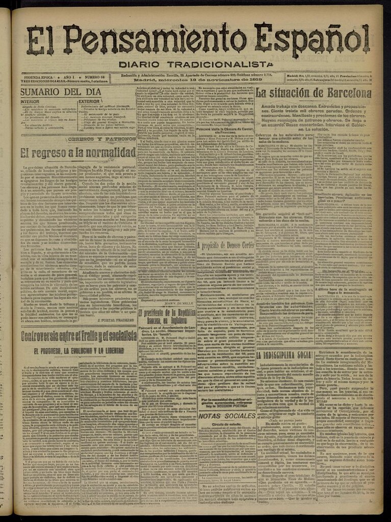 Miniatura de El Pensamiento Español del 12 de noviembre de 1919, nº 58