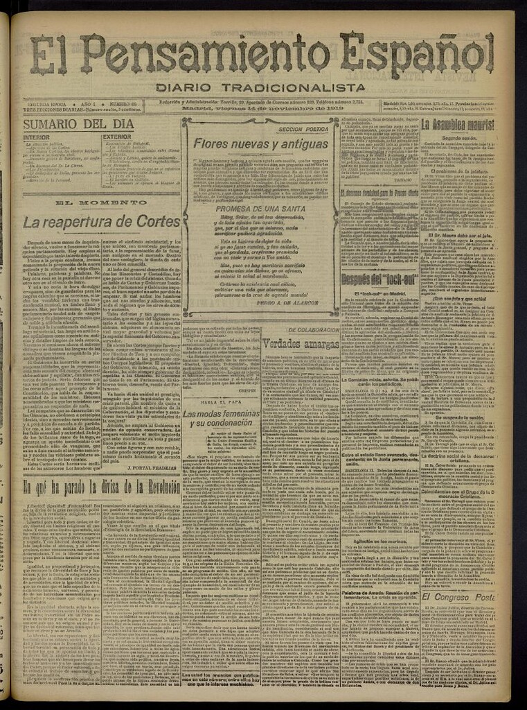 Miniatura de El Pensamiento Español del 14 de noviembre de 1919, nº 60
