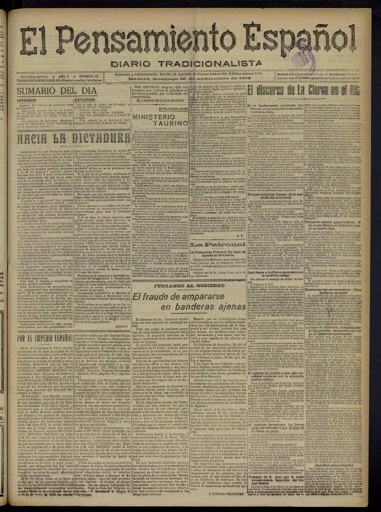 Miniatura de El Pensamiento Español del 16 de noviembre de 1919, nº 62