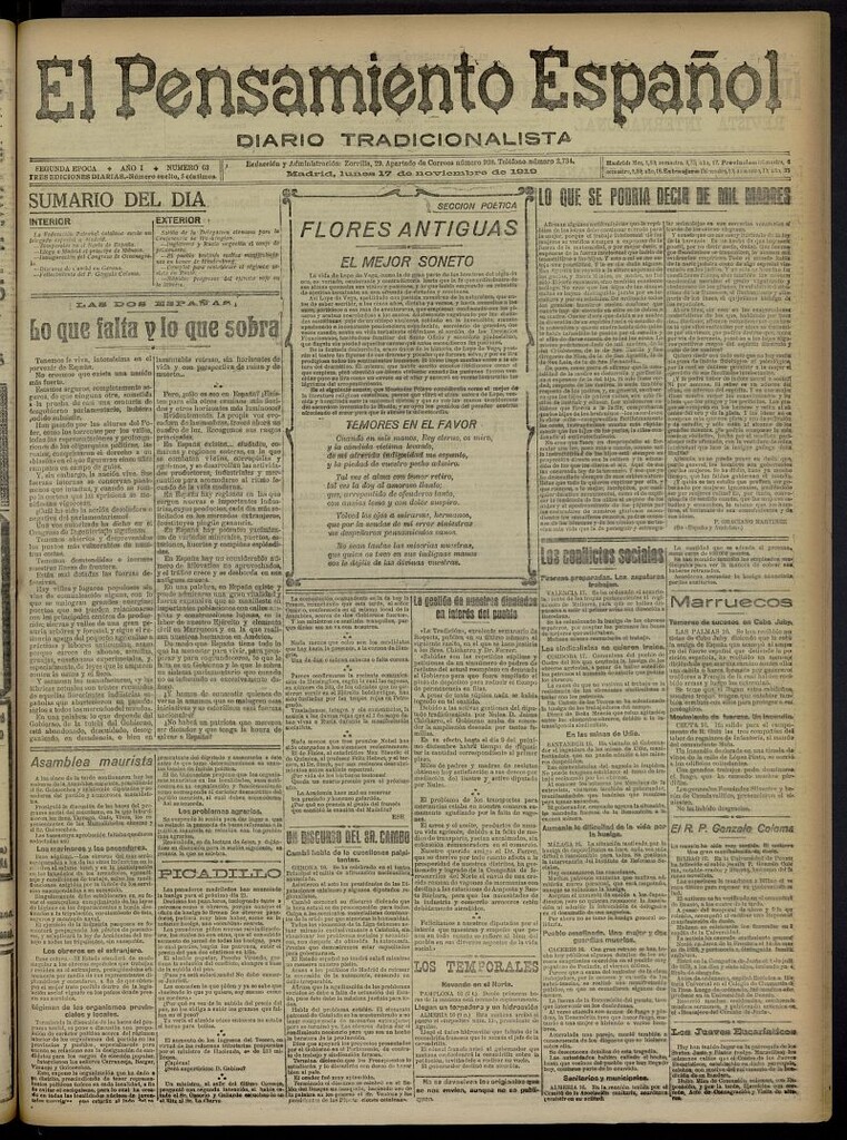 Miniatura de El Pensamiento Español del 17 de noviembre de 1919, nº 63