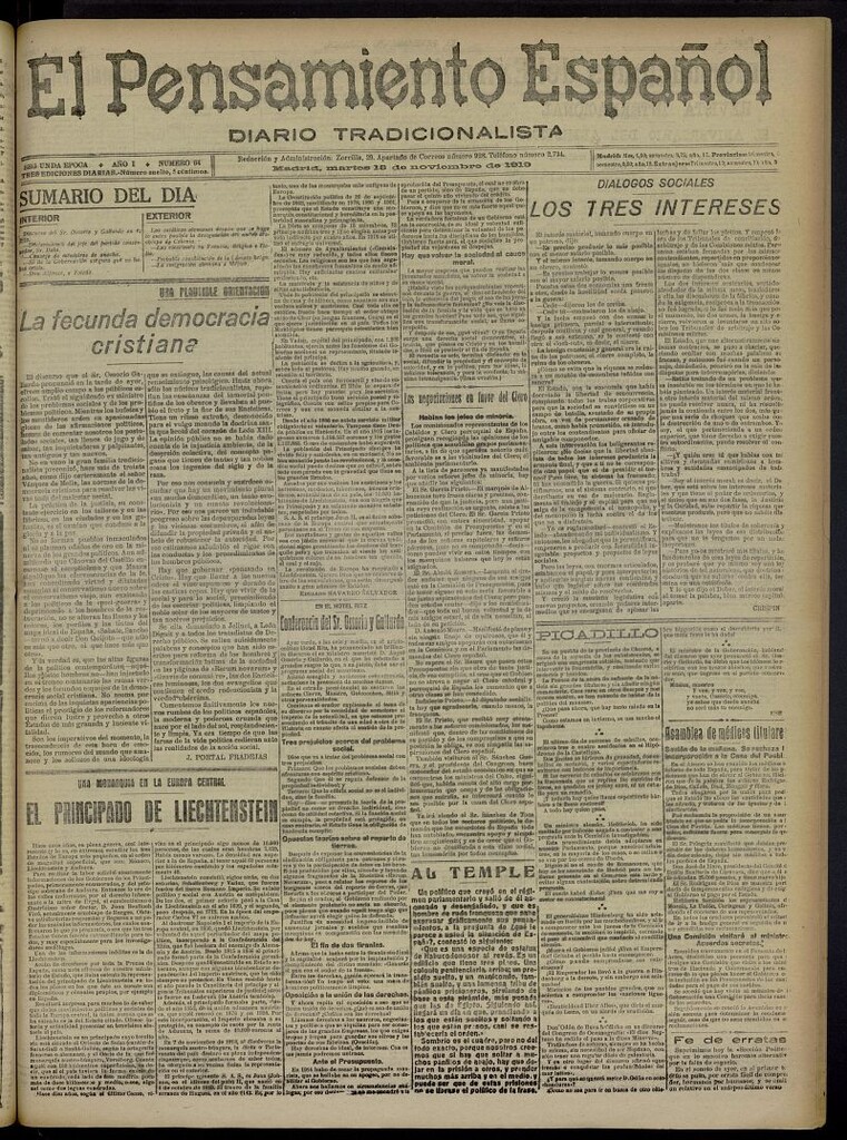 Miniatura de El Pensamiento Español del 18 de noviembre de 1919, nº 64
