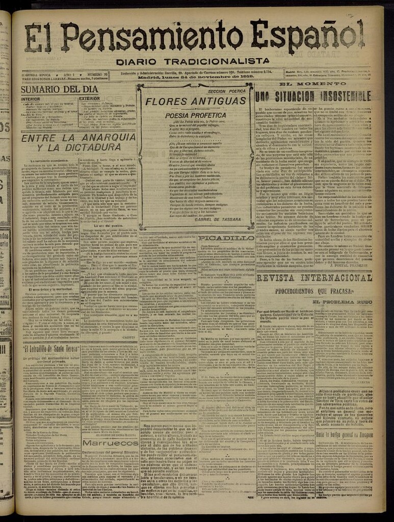 Miniatura de El Pensamiento Español del 24 de noviembre de 1919, nº 70