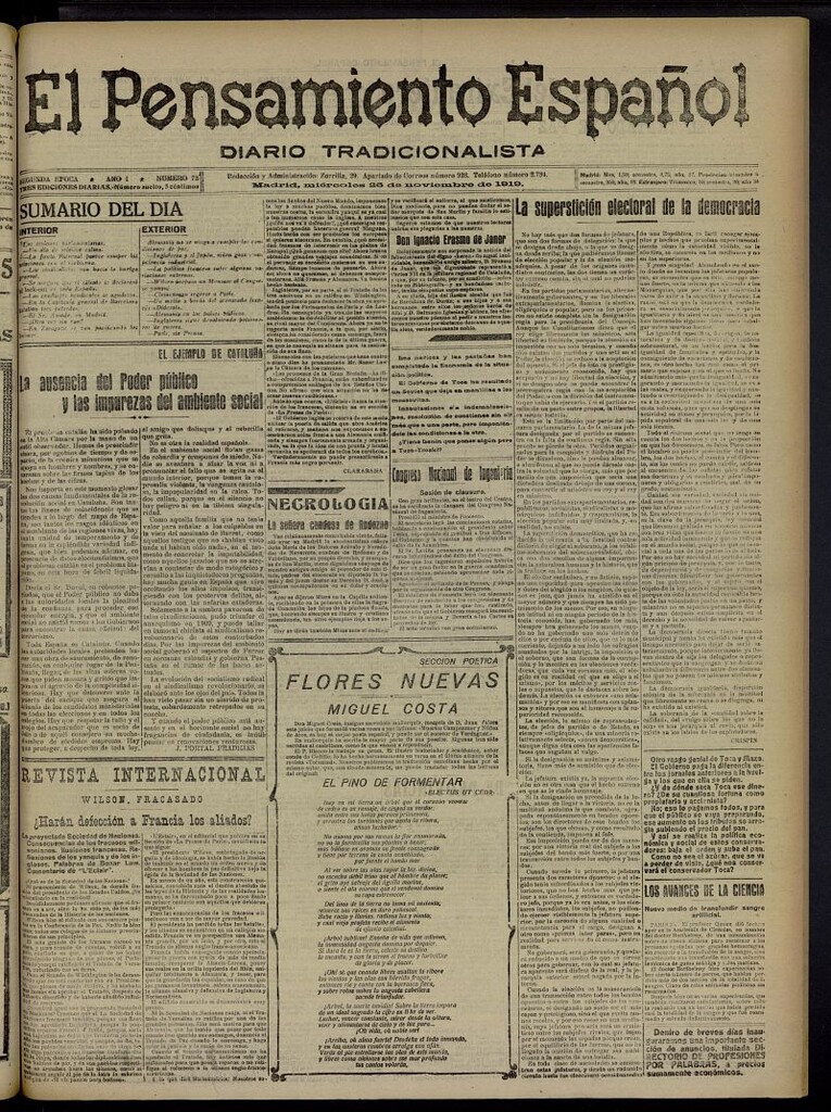 Miniatura de El Pensamiento Español del 26 de noviembre de 1919, nº 72