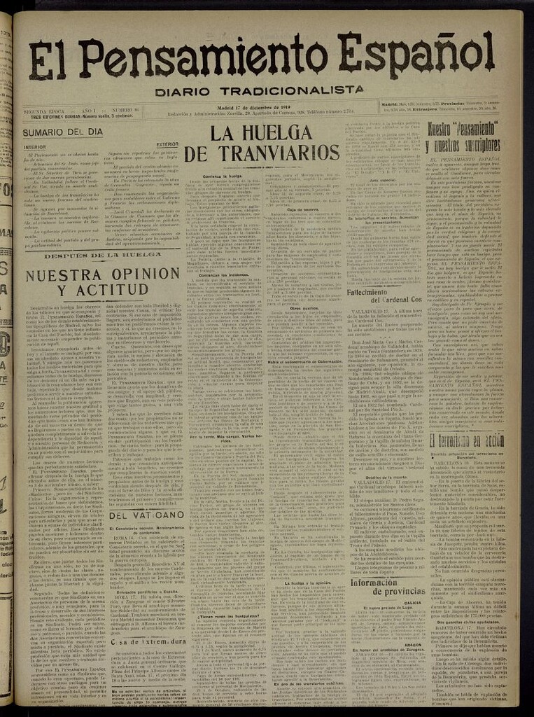Miniatura de El Pensamiento Español del 17 de diciembre de 1919, nº 86