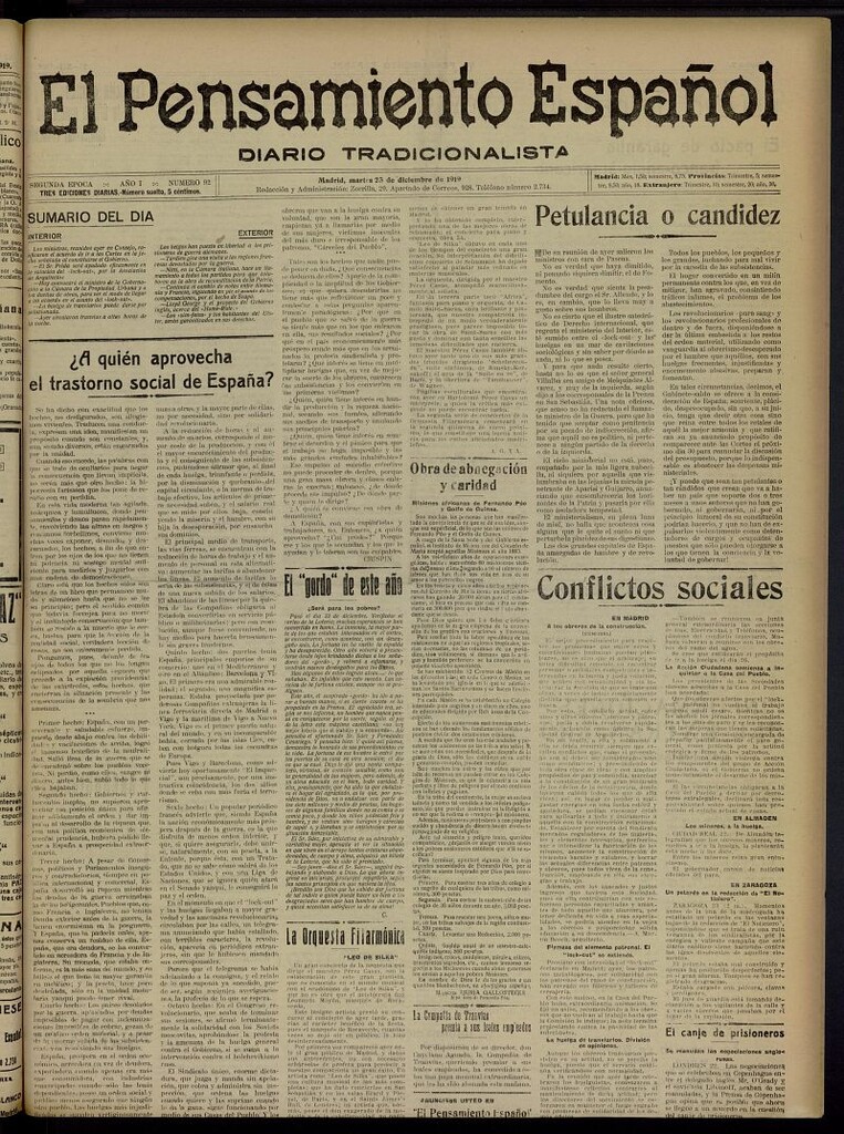 Miniatura de El Pensamiento Español del 23 de diciembre de 1919, nº 92