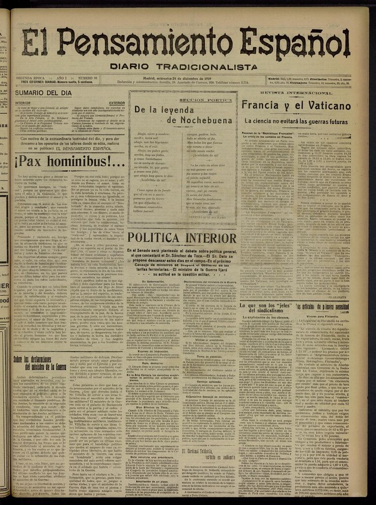 Miniatura de El Pensamiento Español del 24 de diciembre de 1919, nº 93