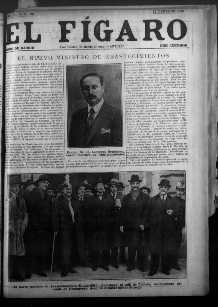 Miniatura de El Fígaro: diario de Madrid del 22 de febrero de 1919, nº 191