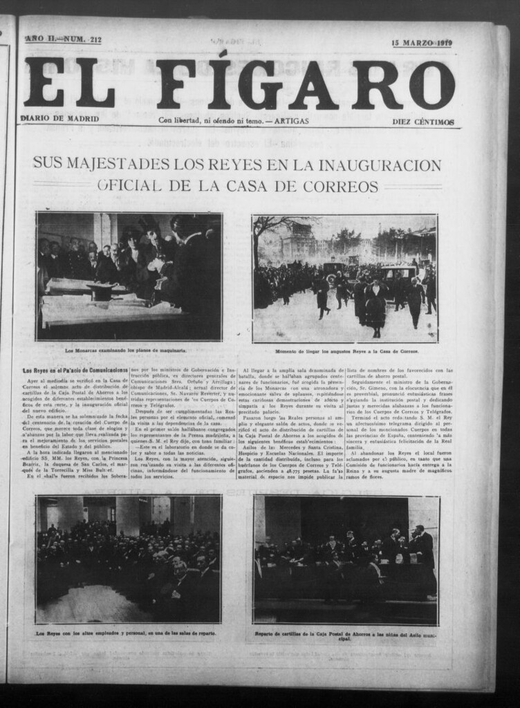 Miniatura de El Fígaro: diario de Madrid del 15 de marzo de 1919, nº 212