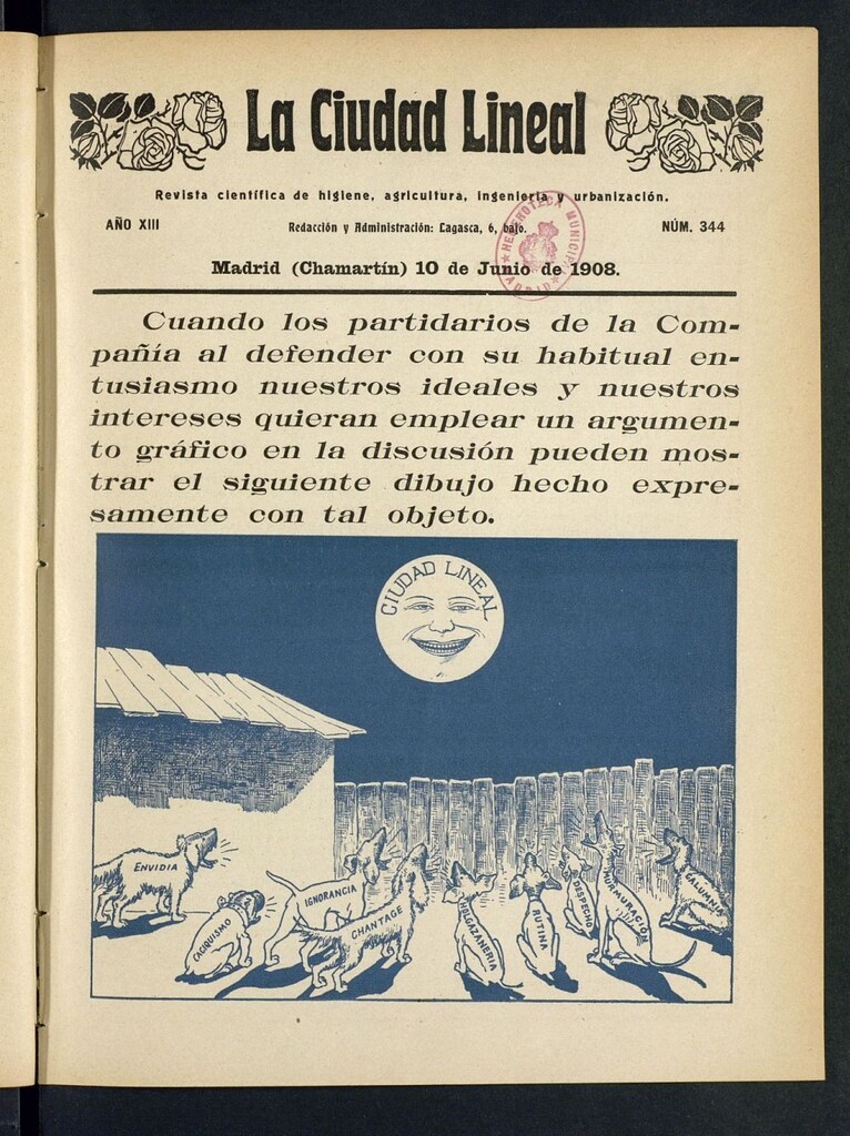 Miniatura de La Ciudad Lineal : órgano oficial de la Compañía Madrileña de Urbanización del 10 de junio de 1908