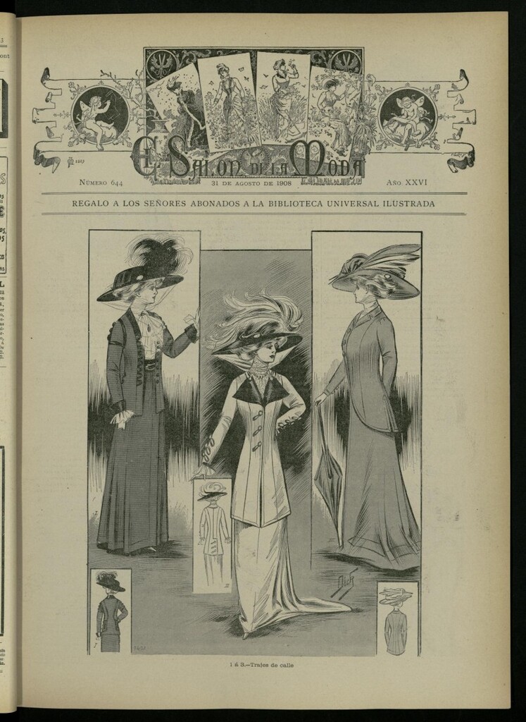 Miniatura de El Salón de la Moda : periódico quincenal indispensable para las familias del 31 de agosto de 1908, nº 644