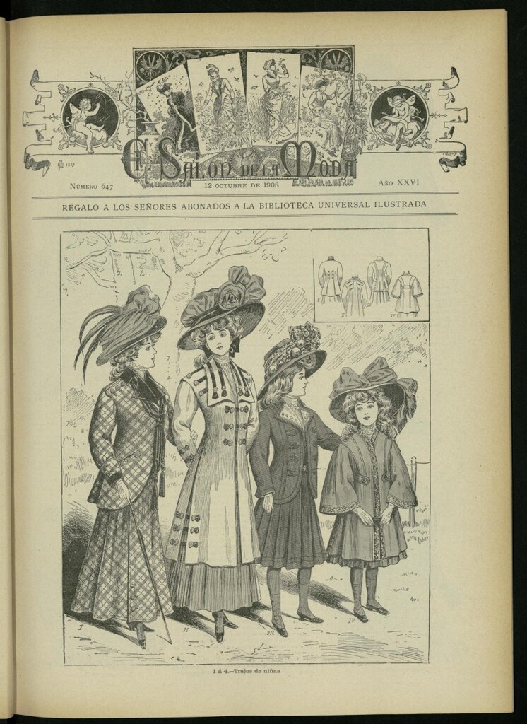 Miniatura de El Salón de la Moda : periódico quincenal indispensable para las familias del 12 de octubre de 1908, nº 647