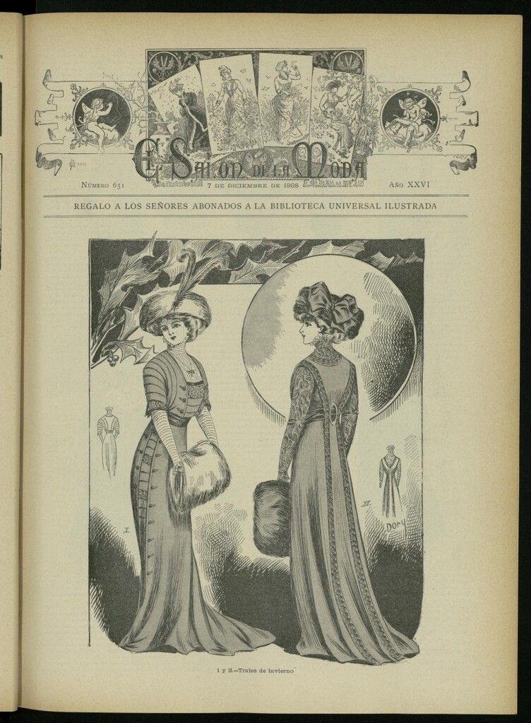 Miniatura de El Salón de la Moda : periódico quincenal indispensable para las familias del 7 de diciembre de 1908, nº 651